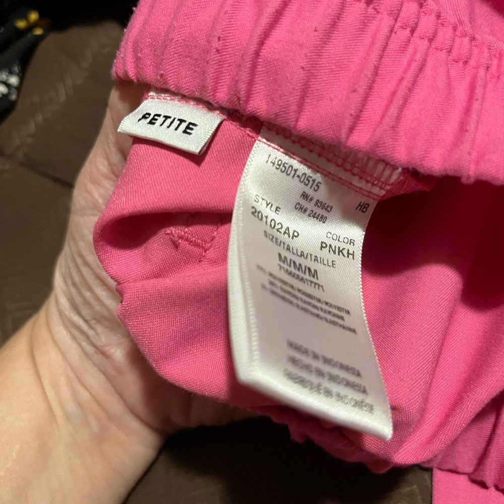 Pink scrub pants. Med